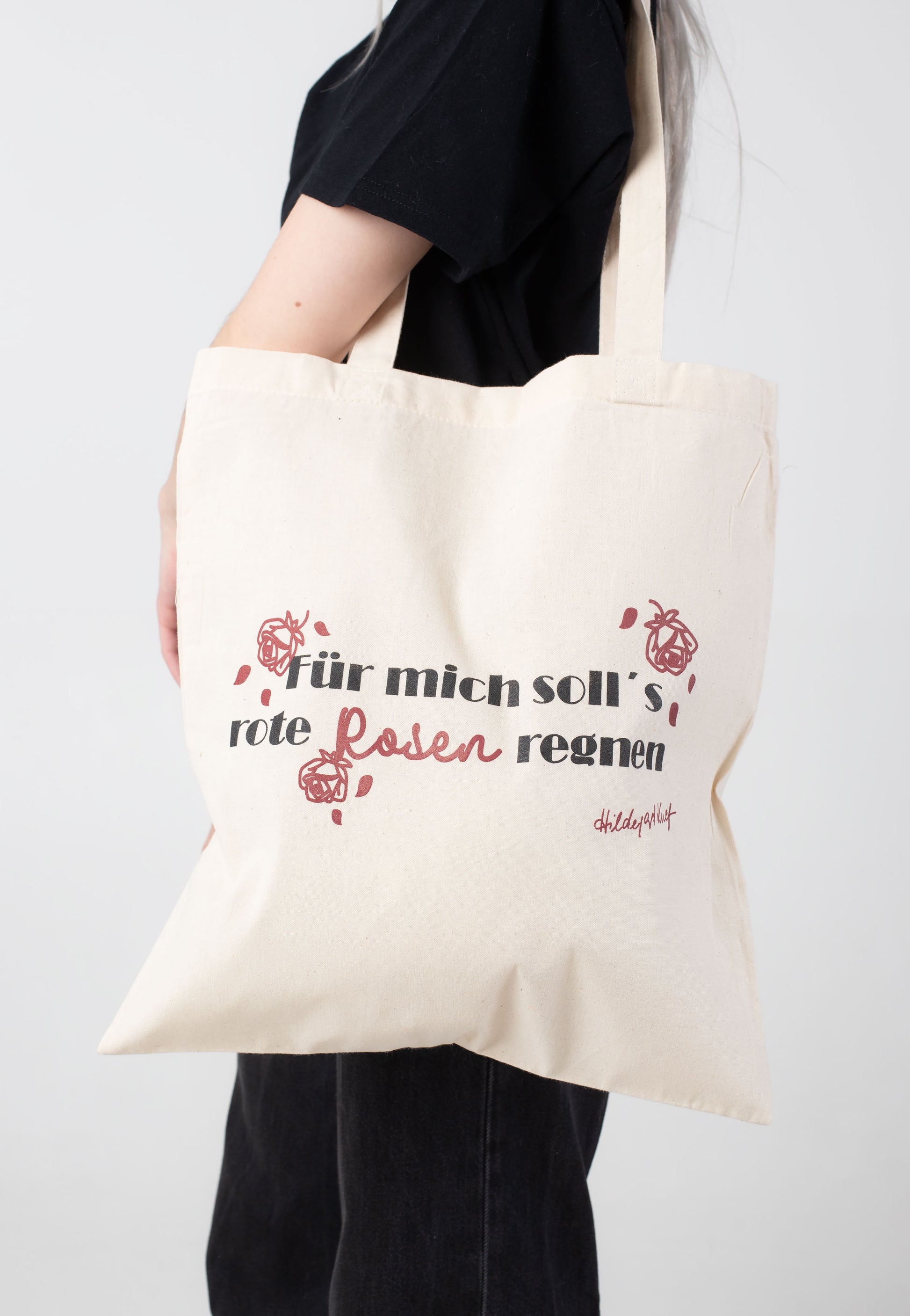 Hildegard Knef - Für Mich Solls Rote Rosen Regnen Natural - Tote Bag | Neutral-Image