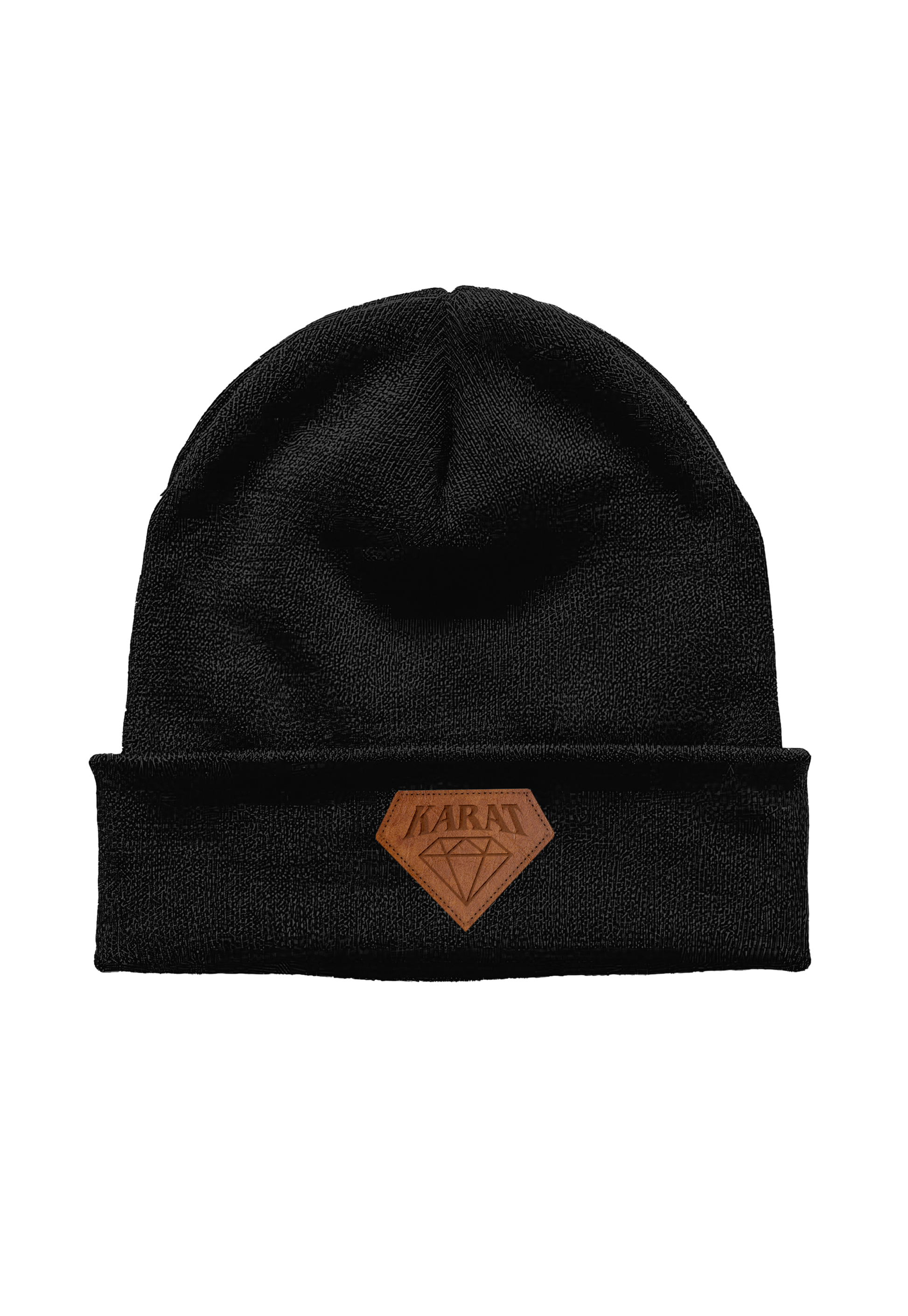Karat - Diamant Logo Fake Leather Patch Long - Beanie | Neutral-Image
